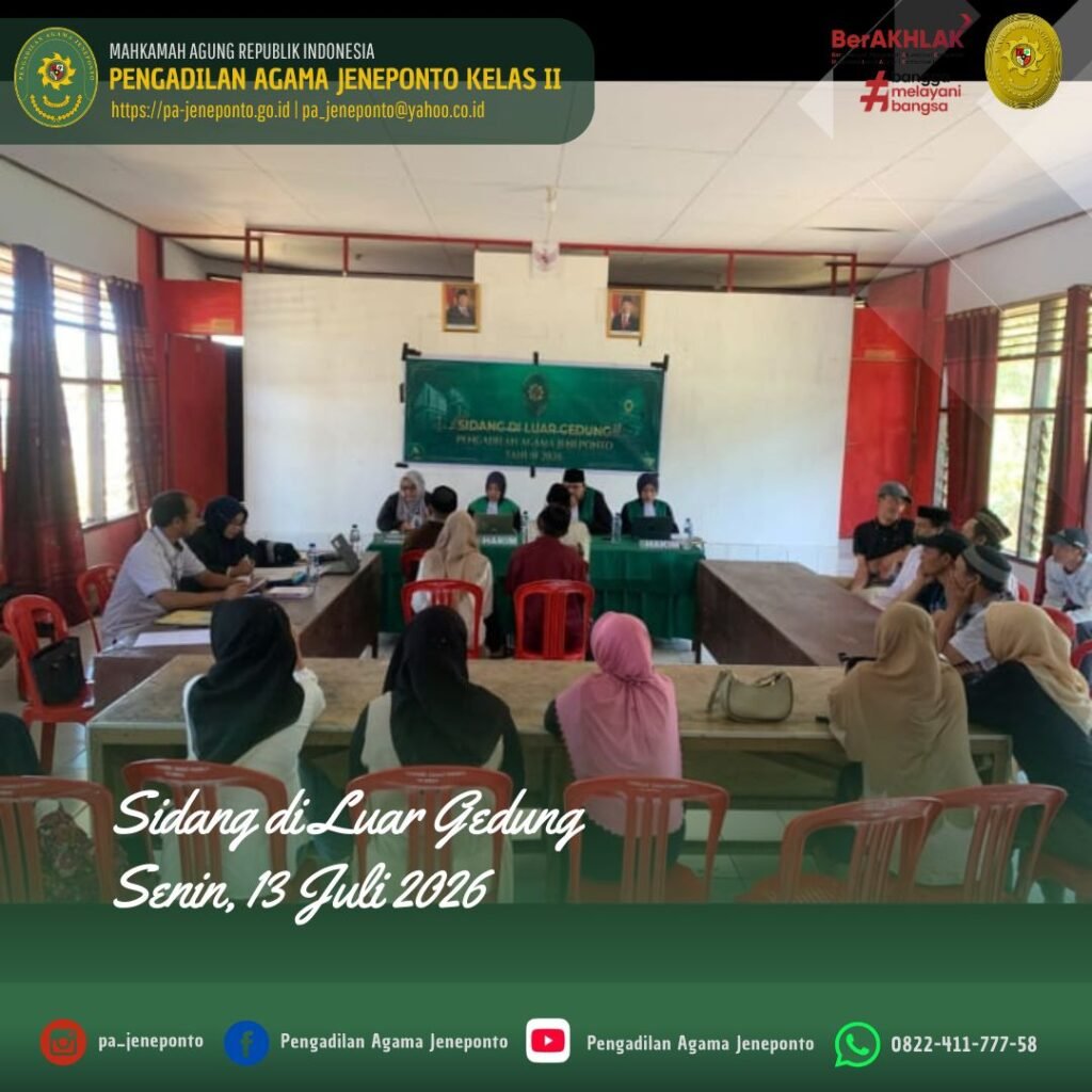 DEKATKAN AKSES KEADILAN, PA JENEPONTO KEMBALI GELAR SIDANG KELILING IX DI KECAMATAN RUMBIA