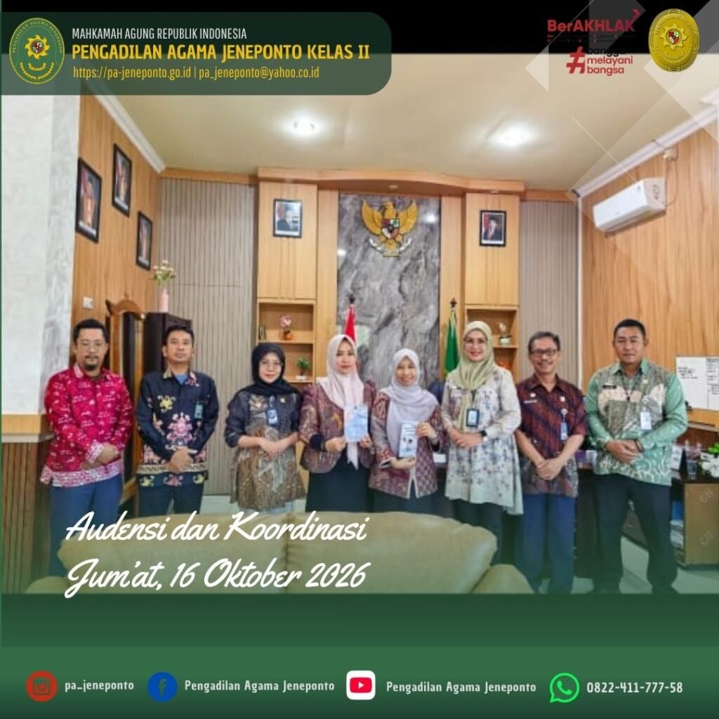 PA JENEPONTO LAKSANAKAN AUDIENSI DAN KOORDINASI DENGAN BALAI HARTA PENINGGALAN MAKASSAR TERKAIT TUGAS DAN FUNGSI DI JENEPONTO
